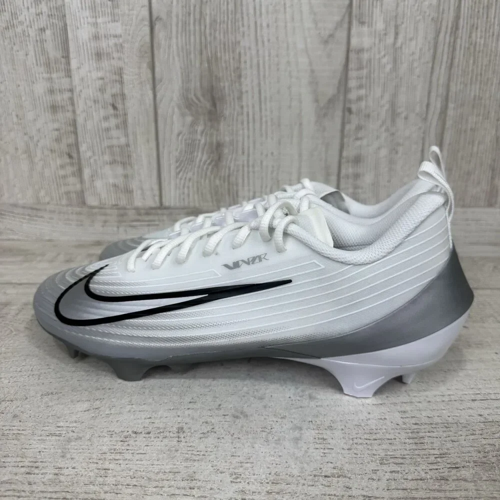 Nike Vapor Speed 3 Men's Size 10.5 White Silver Football Cleats FB3303-100 New